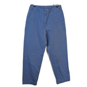 L.L.Bean Blue Cotton Chino Pants Women’s Size 10 Regular